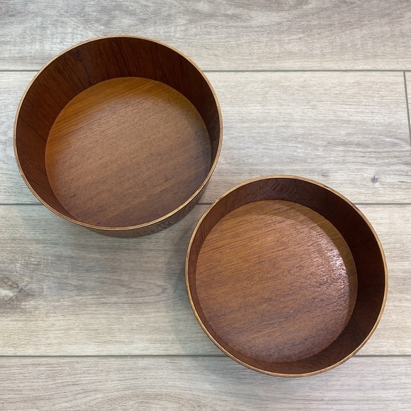 Rare Swedish Teak Thin Wall Bowls MCM - Picture 2 of 10